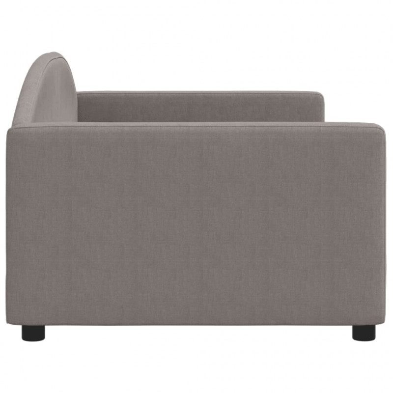 Sofa z funkcją spania, kolor taupe, 90x200 cm, obita tkaniną
