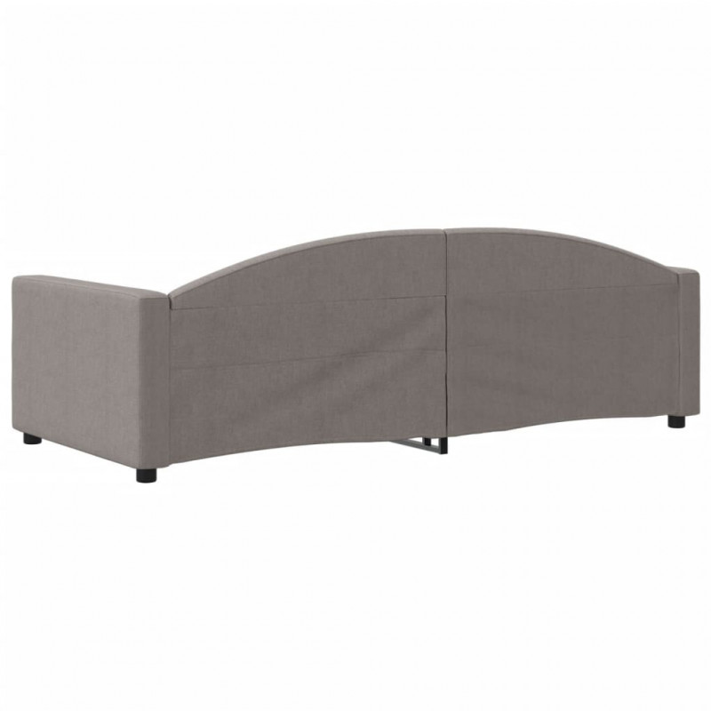 Sofa z funkcją spania, kolor taupe, 90x200 cm, obita tkaniną