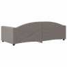 Sofa z funkcją spania, kolor taupe, 90x200 cm, obita tkaniną