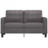 2-osobowa sofa, szary, 140 cm, sztuczna skóra