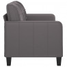 2-osobowa sofa, szary, 140 cm, sztuczna skóra