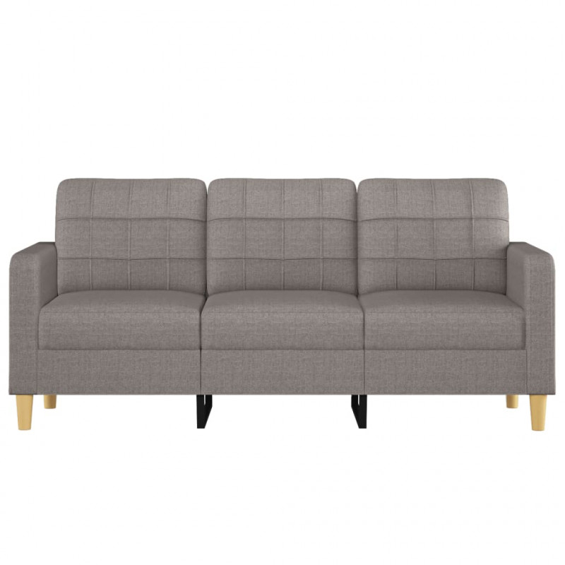 Sofa 3-osobowa, kolor taupe, 180 cm, tapicerowana tkaniną