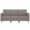 Sofa 3-osobowa, kolor taupe, 180 cm, tapicerowana tkaniną
