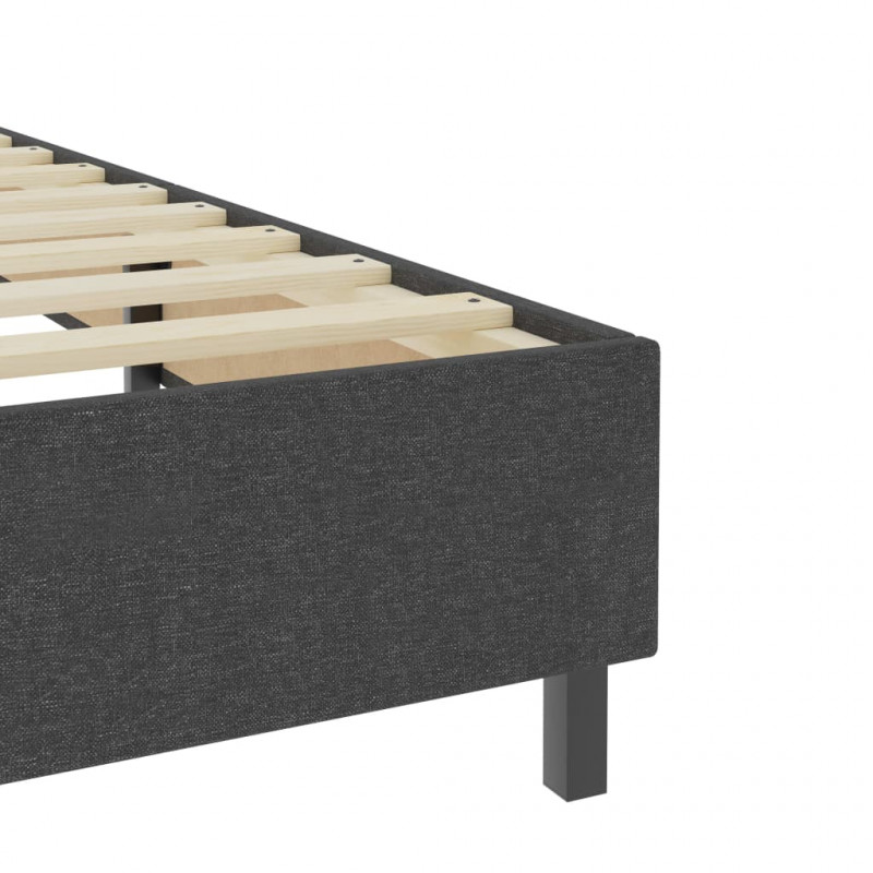 Łóżko kontynentalne, szare, tapicerowane, 200x200 cm