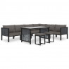 Segment sofy, poduszki, rattan PE, antracyt