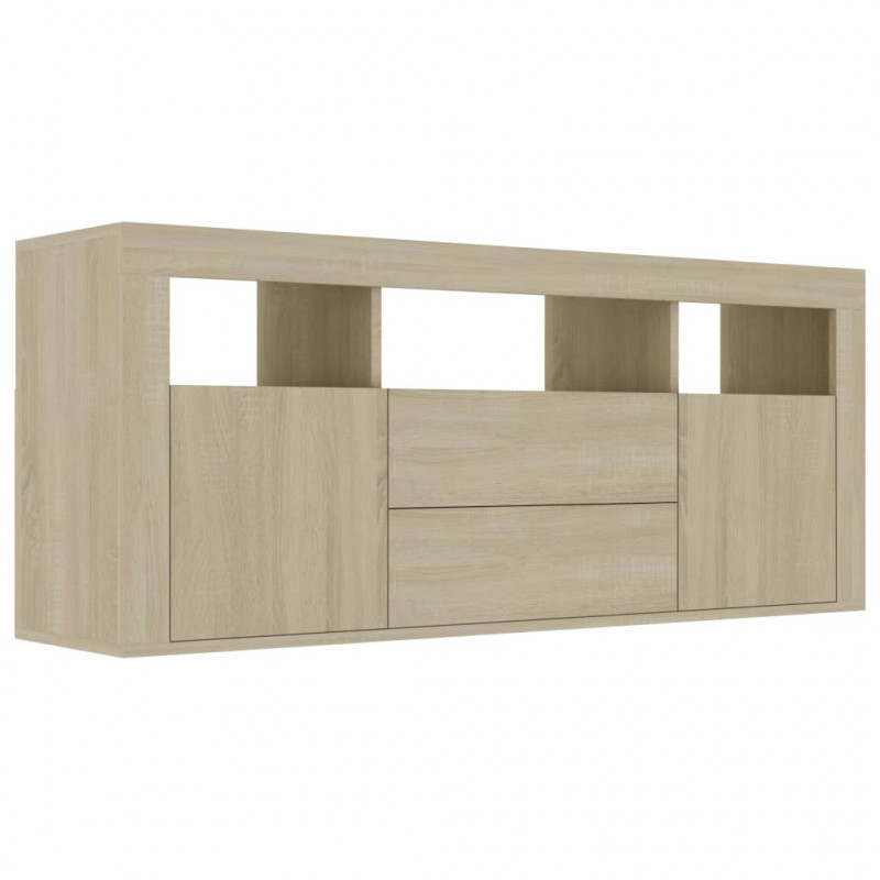 Szafka pod TV, dąb sonoma, 120x30x50cm, materiał drewnopochodny