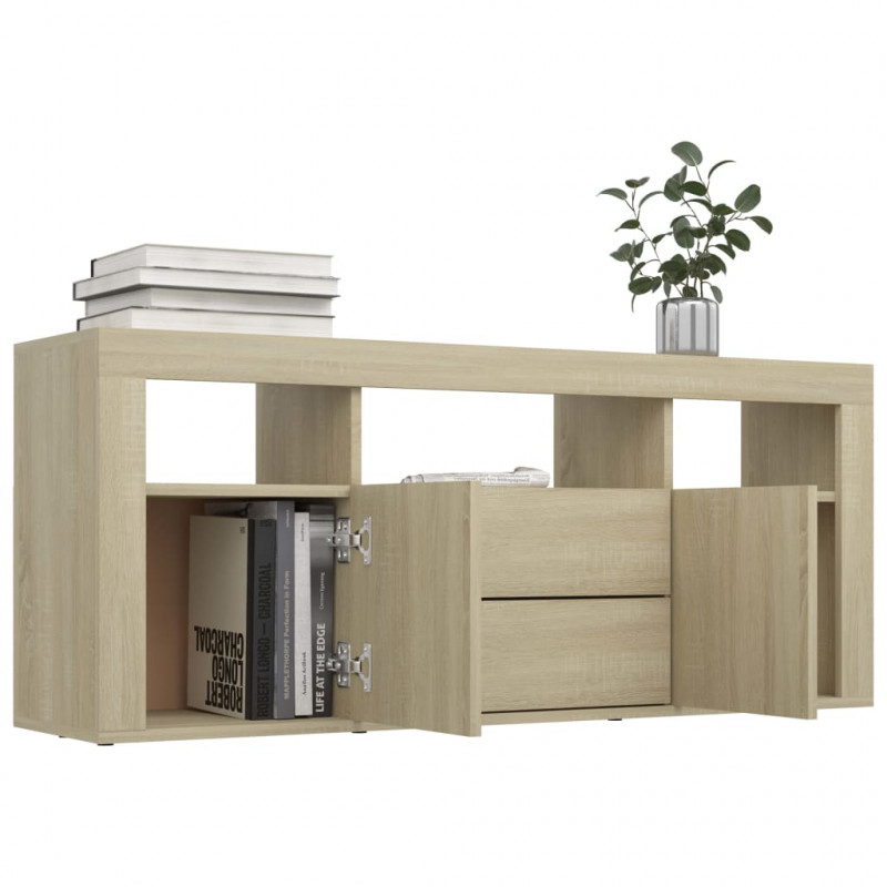 Szafka pod TV, dąb sonoma, 120x30x50cm, materiał drewnopochodny