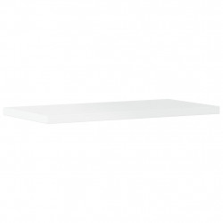Półki na książki, 4 szt., wysoki połysk, białe, 40x20x1,5 cm