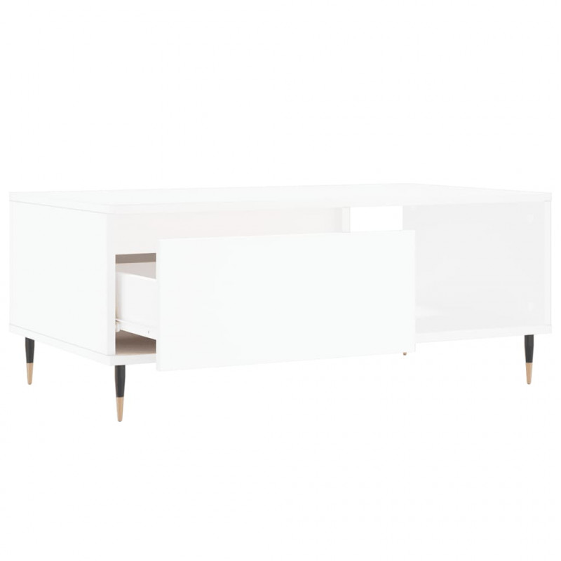 Stolik kawowy, biały 90x50x36,5 cm, materiał drewnopochodny