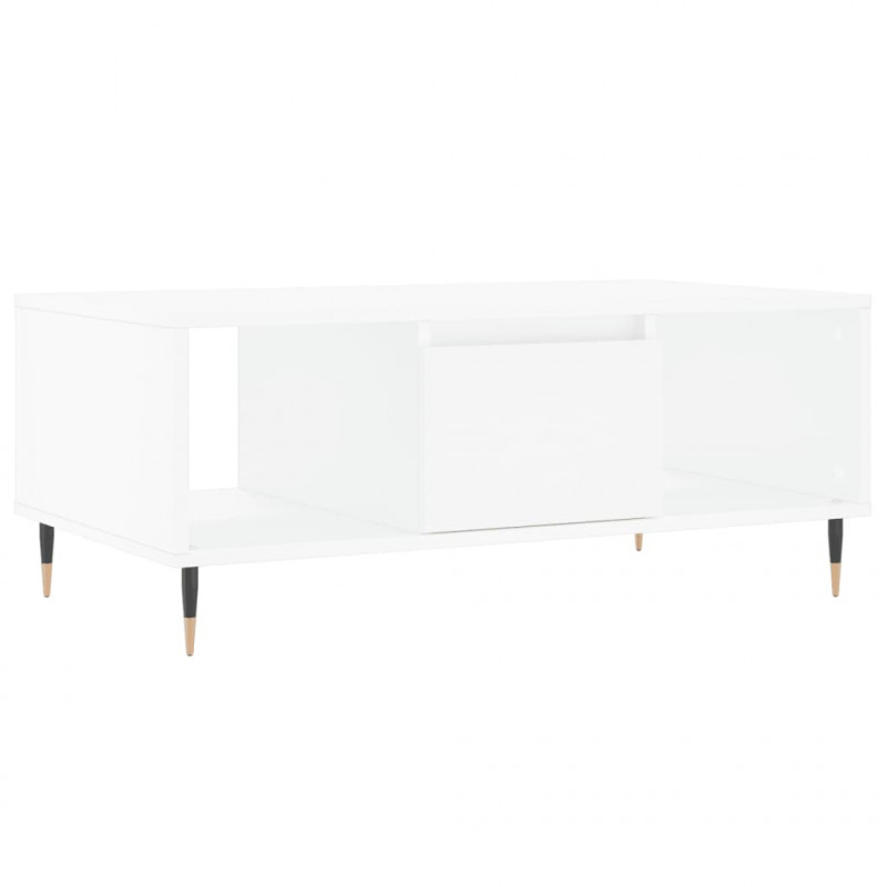 Stolik kawowy, biały 90x50x36,5 cm, materiał drewnopochodny
