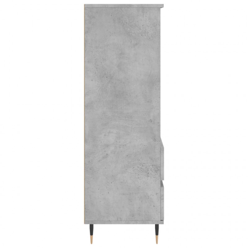 Wysoka szafka, szarość betonu,40x36x110cm,drewnopochodny