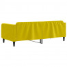 Sofa z funkcją spania, żółta, 90x200 cm, obita aksamitem
