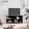 Szafka pod TV, czarna, 100x40x50 cm, materiał drewnopochodny