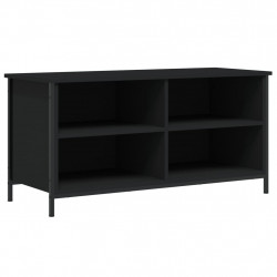 Szafka pod TV, czarna, 100x40x50 cm, materiał drewnopochodny