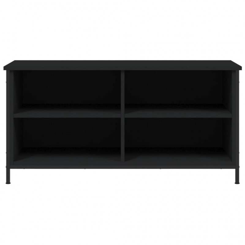 Szafka pod TV, czarna, 100x40x50 cm, materiał drewnopochodny