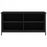 Szafka pod TV, czarna, 100x40x50 cm, materiał drewnopochodny
