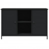 Szafka pod TV, czarna, 100x35x65 cm, materiał drewnopochodny
