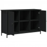 Szafka pod TV, czarna, 100x35x65 cm, materiał drewnopochodny