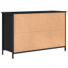Szafka pod TV, czarna, 100x35x65 cm, materiał drewnopochodny