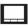 Szafka pod TV, czarna, 152x22x113 cm, materiał drewnopochodny
