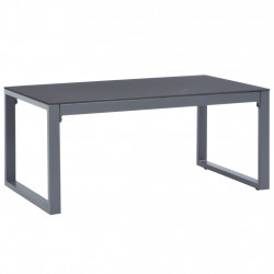 3-częściowy zestaw wypoczynkowy do ogrodu, aluminium, czarny
