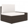 Sofa modułowa 3-osobowa, rattan PE, brązowa