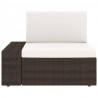 Sofa modułowa 3-osobowa, rattan PE, brązowa