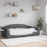 Sofa z funkcją spania, ciemnoszara, 100x200 cm, obita tkaniną
