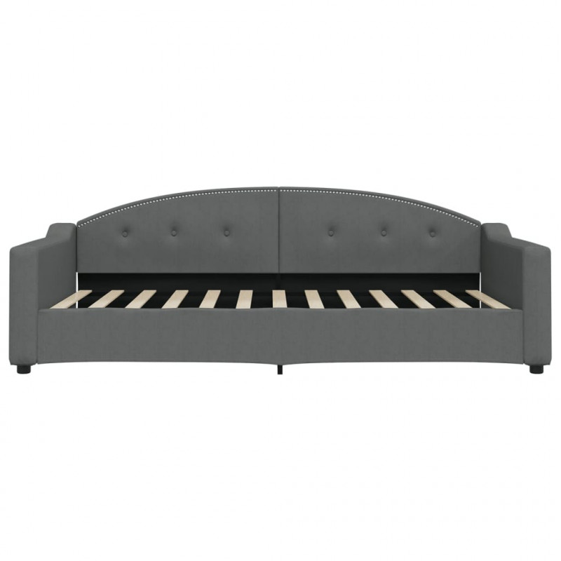Sofa z funkcją spania, ciemnoszara, 100x200 cm, obita tkaniną