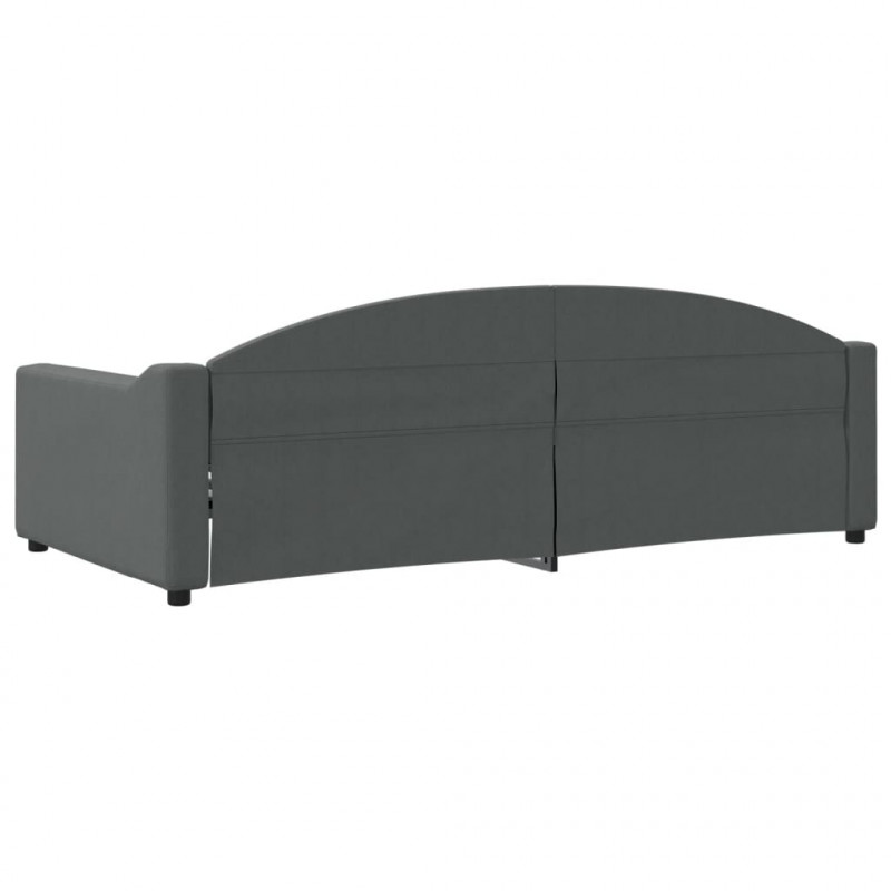 Sofa z funkcją spania, ciemnoszara, 100x200 cm, obita tkaniną