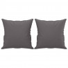 2-osobowa sofa z poduszkami, szara, 140 cm, sztuczna skóra