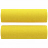 2-osobowa sofa z poduszkami, jasnożółta, 140 cm, tkanina