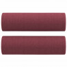 2-osobowa sofa z poduszkami, winna czerwień, 140 cm, tkanina