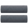2-osobowa sofa z poduszkami, ciemnoszara, 120 cm, aksamit