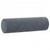2-osobowa sofa z poduszkami, ciemnoszara, 120 cm, aksamit
