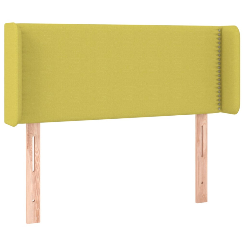 Zagłówek do łóżka z LED, zielony, 83x16x78/88 cm, tkanina
