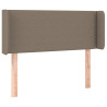 Zagłówek do łóżka z LED, taupe, 93x16x78/88 cm, tkanina