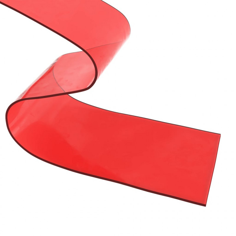 Kurtyna paskowa, czerwona, 200 mm x 1,6 mm, 50 m, PVC
