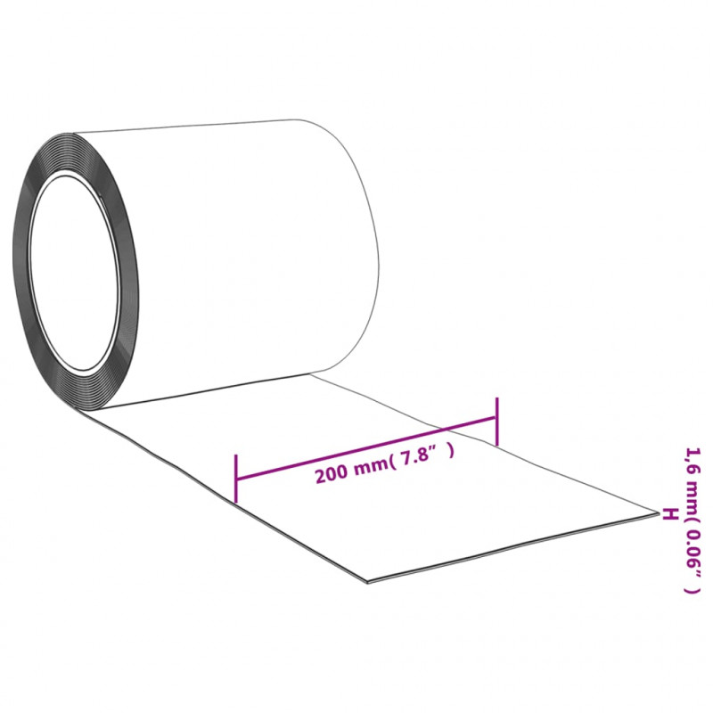 Kurtyna paskowa, czerwona, 200 mm x 1,6 mm, 50 m, PVC