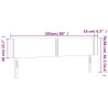 Zagłówek do łóżka z LED ciemnoniebieski 203x16x78/88 cm aksamit