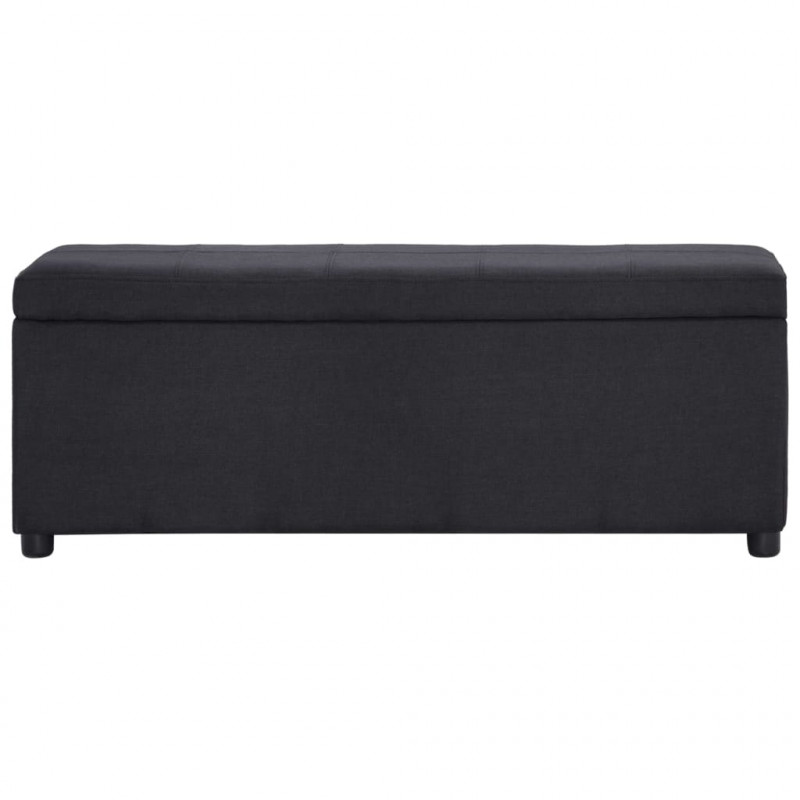 Ławka ze schowkiem, 116 cm, black, poliester