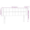 Zagłówek do łóżka z LED ciemnoniebieski 147x16x78/88 cm aksamit