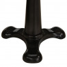 Stołki barowe, 2 szt., brązowa skóra naturalna i żeliwo