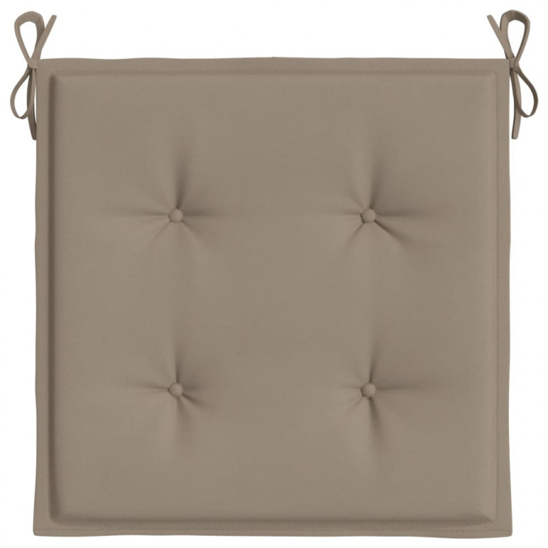 Poduszki na krzesła ogrodowe, 2 szt., taupe, 40x40x3 cm