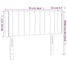 Zagłówek do łóżka z LED, ciemnoszary, 93x16x78/88 cm, aksamit