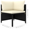 2-osobowa sofa ogrodowa z poduszkami, polirattan, czarna