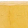 Ławka, żółty, 70x35x41 cm, tapicerowana aksamitem