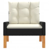 4-cz ogrodowy zestaw wypoczynkowy, poduszki, polirattan, drewno