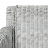 Krzesła stołowe z poduszkami, 2 szt., szare, naturalny rattan