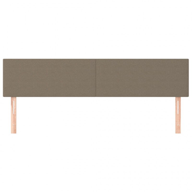 Zagłówki do łóżka, 2 szt., taupe, 100x5x78/88 cm, tkanina